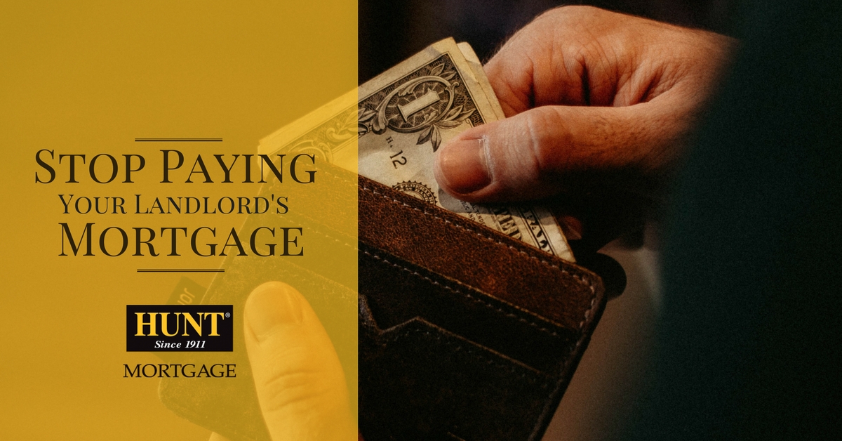 Mortgage Blog Title, Stop Paying Your Landlord's Mortgage, Image Of Wallet With Dollar Bills Being Removed