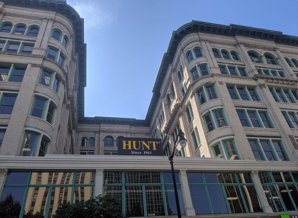 HUNT Sign On Top Of Brisbane Building In Downtown Buffalo